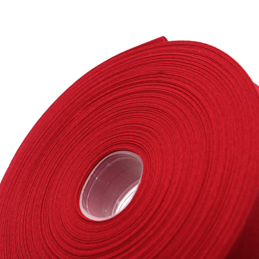 Biais de coton rouge - Galette de 25 mètres - Fabrication française - tissuspapi