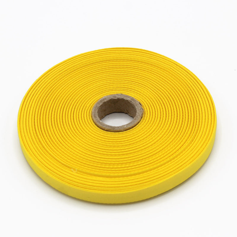 Ruban de sergé jaune 10mm - Galette de 50 mètres - Fabrication française - TissusPapi.com