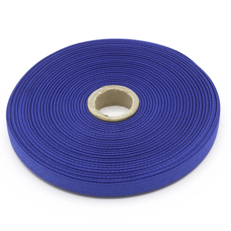 Ruban de sergé bleu roi 10mm - Galette de 50 mètres - Fabrication française - TissusPapi.com