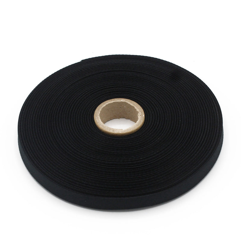 Ruban de sergé noir 10mm - Galette de 50 mètres - Fabrication française