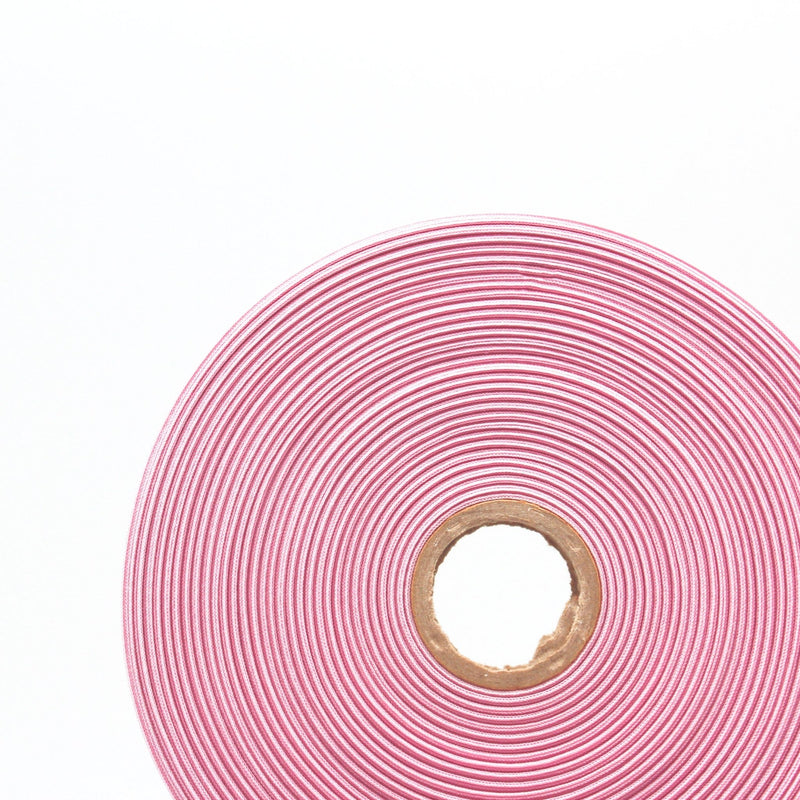 Ruban de sergé rose pâle 10mm - Galette de 50 mètres - Fabrication française - TissusPapi.com