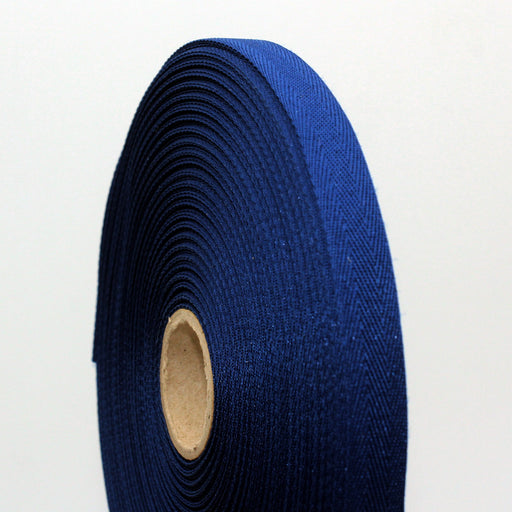 Ruban de sergé bleu cobalt 10mm - Galette de 50 mètres - Fabrication française - tissuspapi