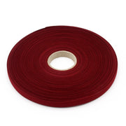 Ruban de sergé rouge bordeaux 10mm - Galette de 50 mètres - Fabrication française - TissusPapi.com