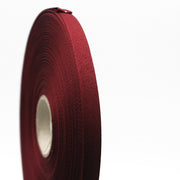 Ruban de sergé rouge bordeaux 10mm - Galette de 50 mètres - Fabrication française - TissusPapi.com