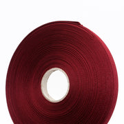 Ruban de sergé rouge bordeaux 10mm - Galette de 50 mètres - Fabrication française - TissusPapi.com