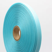 Ruban de sergé bleu lagon 10mm - Galette de 50 mètres - Fabrication française - TissusPapi.com