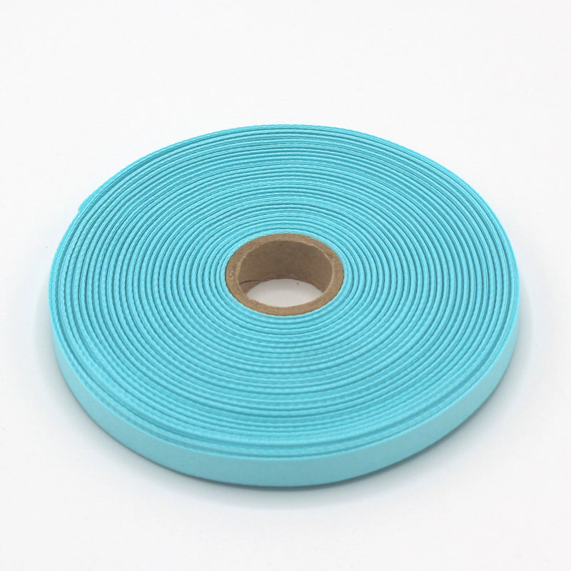 Ruban de sergé bleu lagon 10mm - Galette de 50 mètres - Fabrication française - TissusPapi.com
