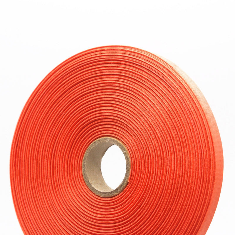 Ruban de sergé corail 10mm - Galette de 50 mètres - Fabrication française - TissusPapi.com