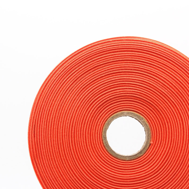 Ruban de sergé corail 10mm - Galette de 50 mètres - Fabrication française - TissusPapi.com
