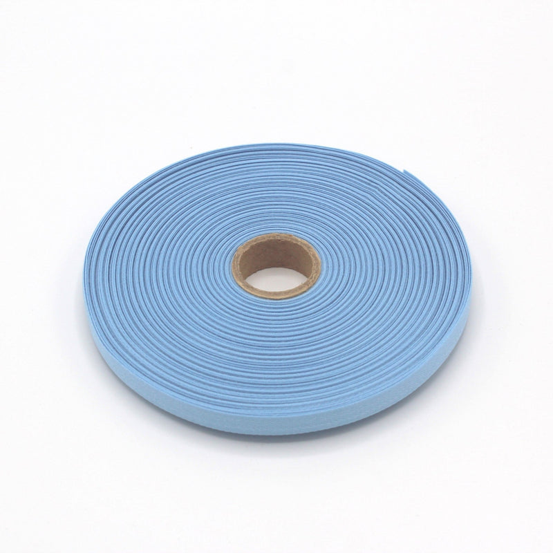 Ruban de sergé bleu ciel 10mm - Galette de 50 mètres - Fabrication française - TissusPapi.com