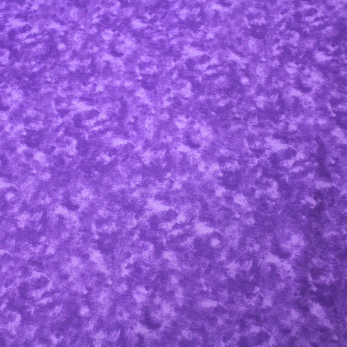 Tissu de coton Batik faux-uni marbré violet