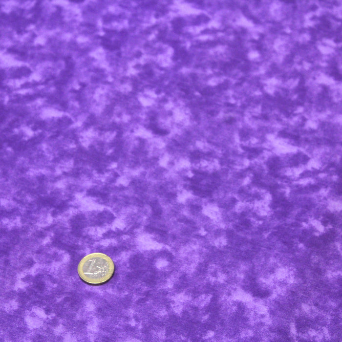 Tissu de coton Batik faux-uni marbré violet