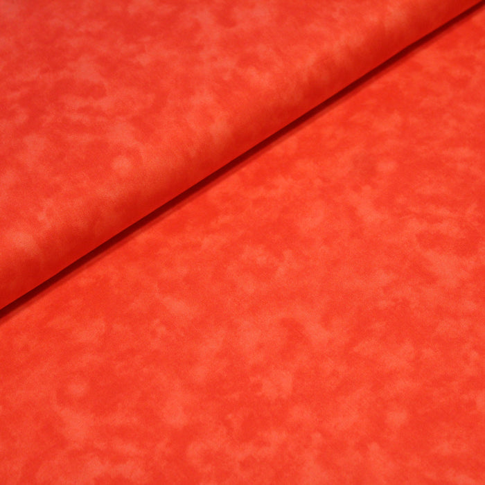 Tissu de coton faux-uni marbré orange - COLLECTION PATCHWORK - tissuspapi