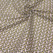 Tissu de coton géométrique ART DÉCO aux triangles roses, jaunes & taupe, fond blanc - OEKO-TEX®