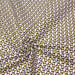Tissu de coton géométrique ART DÉCO aux triangles roses, jaunes & taupe, fond blanc - OEKO-TEX®