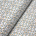 Tissu de coton aux petits motifs géométriques verts & jaune safran, fond blanc - OEKO-TEX®