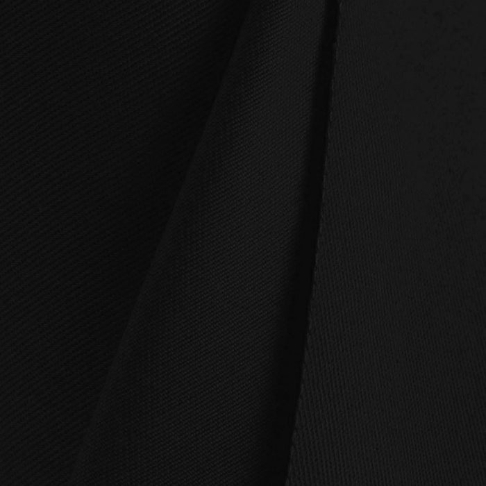 Tissu gabardine de coton LUXE - sergé de coton noir - 280gr-m2 - Fabrication française - Oeko-Tex - tissuspapi