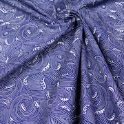Tissu cotonnade vagues japonaises NAMI bleu roi et blanches, façon Kanagawa par Hokusai - OEKO - TEX STANDARD 100 - TissusPapi.com