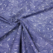 Tissu cotonnade vagues japonaises NAMI bleu roi et blanches, façon Kanagawa par Hokusai - OEKO - TEX STANDARD 100 - TissusPapi.com
