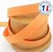 Ruban sergé de coton pêche 10mm - Fabrication française - tissuspapi