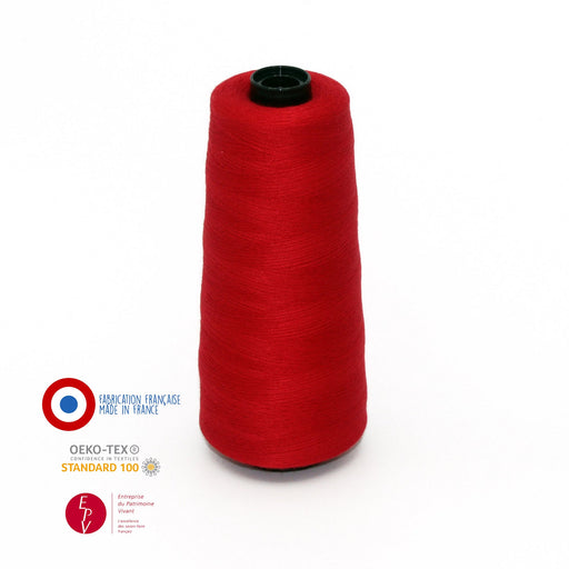 Cône de fil rouge - 4300m - Fabrication française - Oeko-Tex - tissuspapi