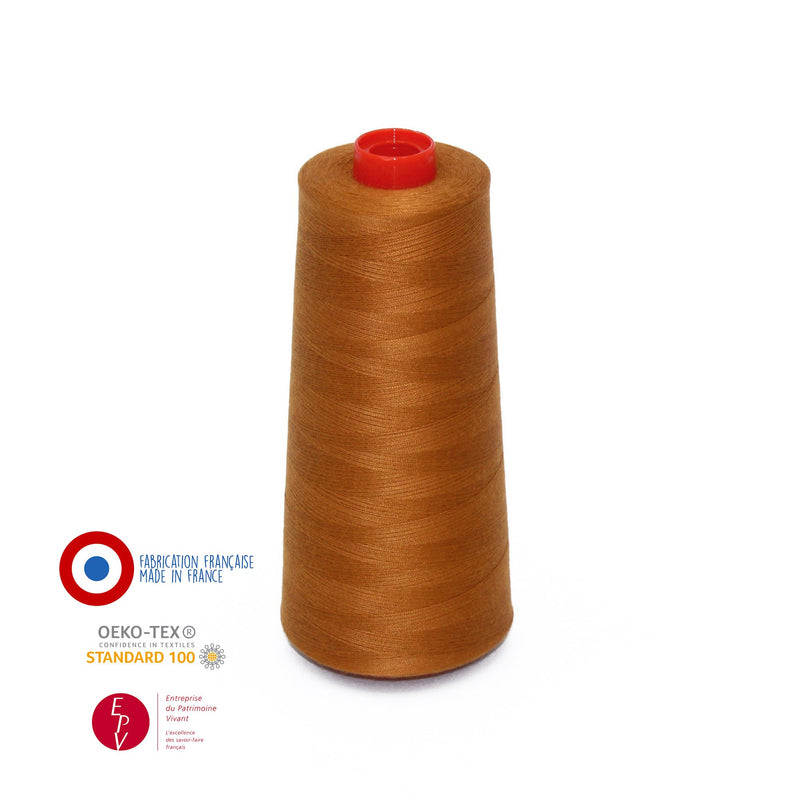 Cône de fil jean cuivre - 4300m - Fabrication française - Oeko - Tex - TissusPapi.com