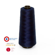 Cône de fil bleu marine - 4300m - Fabrication française - Oeko - Tex - TissusPapi.com