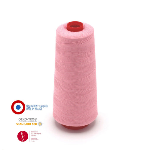 Cône de fil rose - 4300m - Fabrication française - Oeko-Tex - tissuspapi