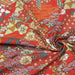 Tissu popeline de viscose motifs japonais aux tons rouges - Fabrication française - Oeko-Tex