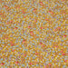 Tissu popeline de viscose jaune moutarde aux petites fleurs multicolores - Fabrication française - Oeko-Tex