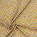 Tissu popeline de viscose jaune moutarde aux petites fleurs multicolores - Fabrication française - Oeko-Tex