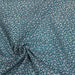 Tissu popeline de viscose bleu canard aux fines fleurs blanches - Fabrication française - Oeko-Tex