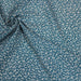 Tissu popeline de viscose bleu canard aux fines fleurs blanches - Fabrication française - Oeko-Tex