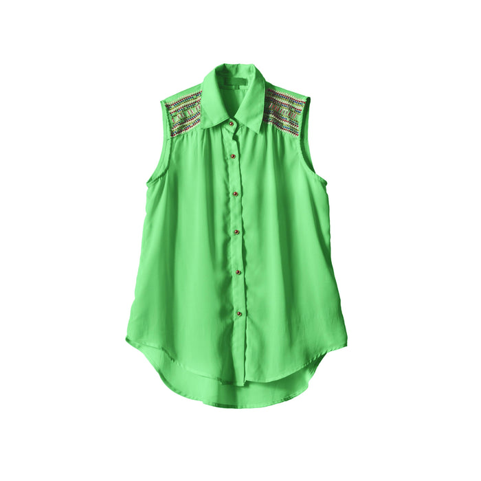 Notre tissu viscose vert pâle uni, le joli choix pour votre tunique d'été !