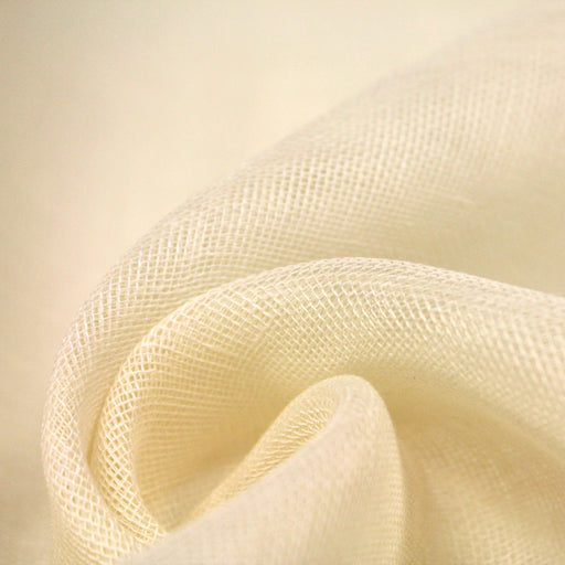 Tissu étamine de lin grande largeur 280cm, couleur ivoire - Fabrication française