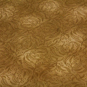 Tissu cotonnade faux - uni cappuccino, branches & feuilles - TissusPapi.com
