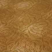 Tissu cotonnade faux - uni cappuccino, branches & feuilles - TissusPapi.com