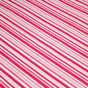 Tissu cotonnade aux rayures roses, fuchsia et blanches - TissusPapi.com
