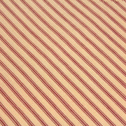 Tissu cotonnade, crème à rayures rouges - TissusPapi.com