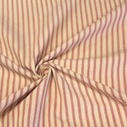 Tissu cotonnade, crème à rayures rouges - TissusPapi.com
