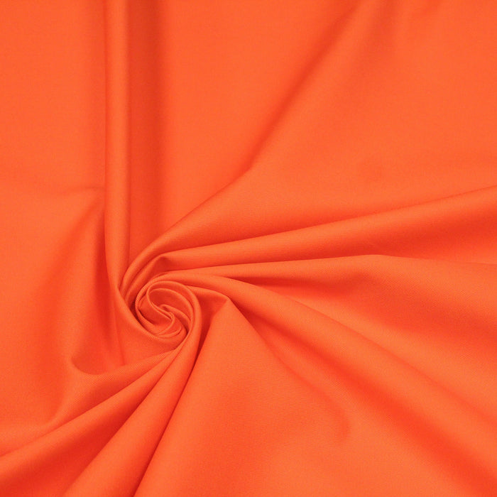 Tissu Gabardine de coton - sergé de coton orange uni - tissuspapi