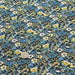 Tissu de coton LOUISE aux fleurs blanches, bleues & jaunes, fond bleu pétrole - Oeko-Tex