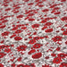 Tissu de coton LOUISE aux fleurs rouges & grises, fond blanc cassé - Oeko-Tex