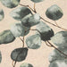 Tissu de coton façon lin aux feuilles d'eucalyptus - Oeko-Tex