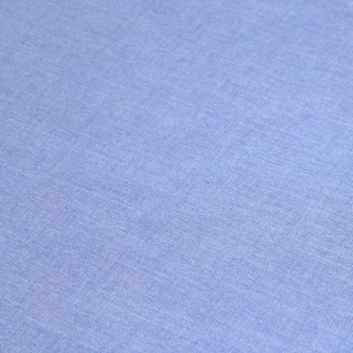Tissu chambray de coton bleu - Oeko-Tex