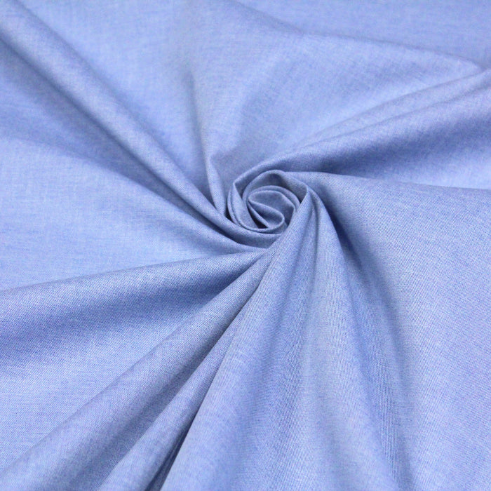 Tissu chambray de coton bleu - Standard 100 by OEKO-TEX® - tissuspapi