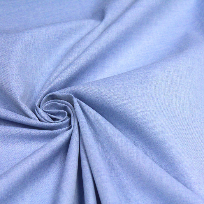 Pochon en Tissu Doublé 100% Coton - Damier bleu clair