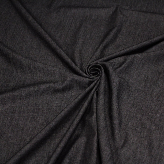 Tissu Chambray de coton noir - OekoTex