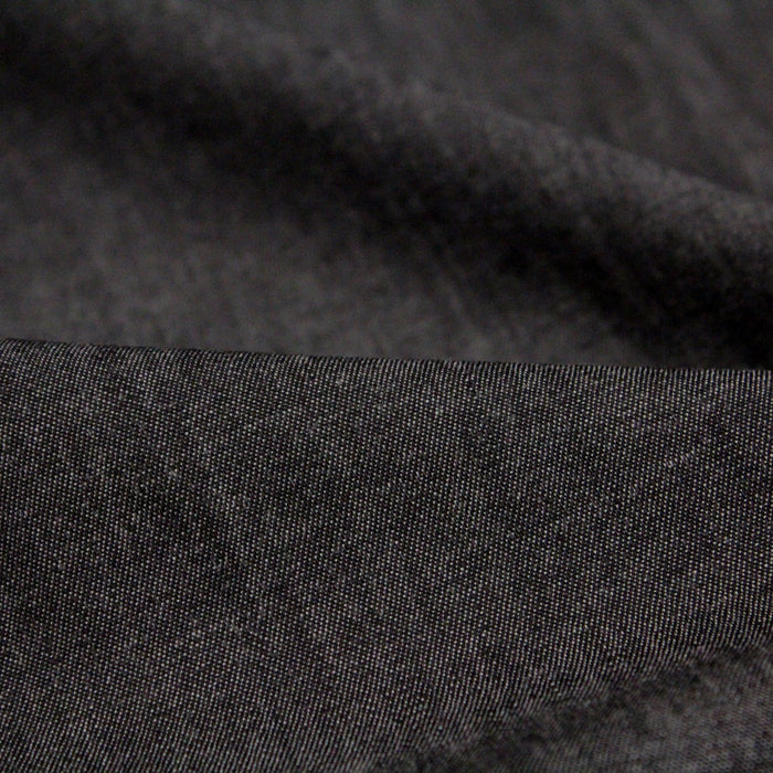 Tissu Chambray de coton noir - OekoTex