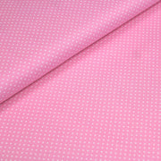 Tissu popeline de coton rose à pois blancs - COLLECTION POLKA DOT - Oeko - Tex - TissusPapi.com